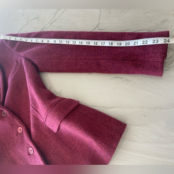 Women VON DORNBERG MUNICH NWT 3 Button Italian Tweed Blazer-Burgundy Red-36, US6 - Picture 3 of 12